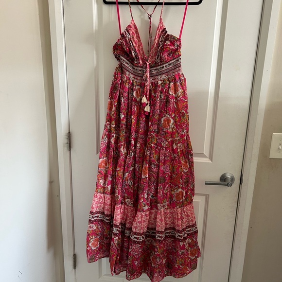 Free People Pink and Cream Floral Smocked Tank - Picture 9 of 12